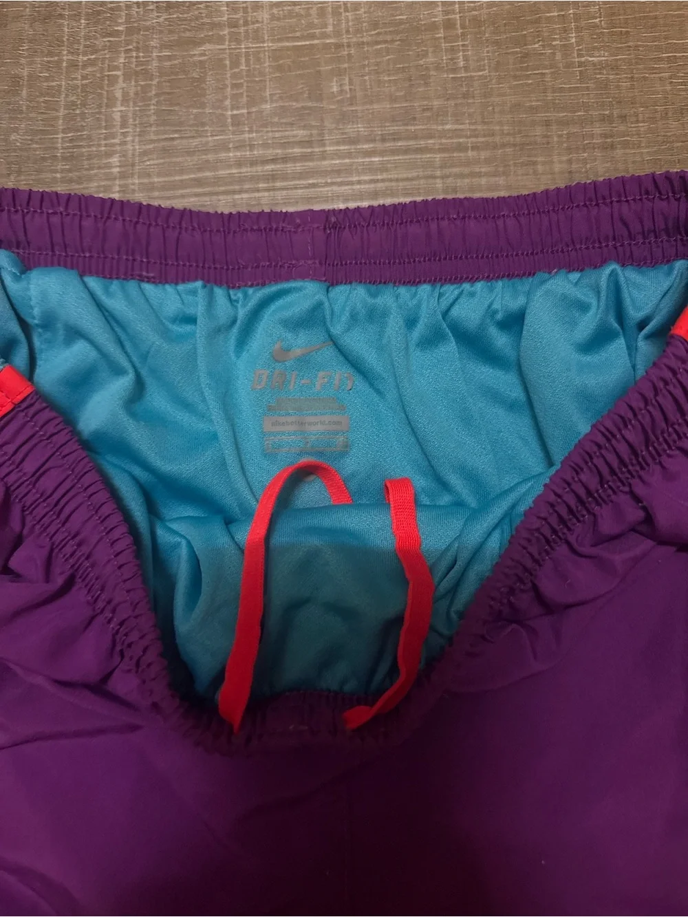 Women’s Purple Nike Shorts with Red Trim